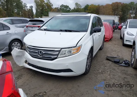 2012 Honda Odyssey Ex-L z USA, uszkodzony, nr VIN 5FNRL5H66CB026354